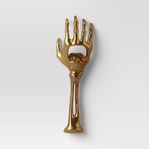 Gold Skeleton Hand Bottle Opener Stainless Steel - Threshold Halloween
